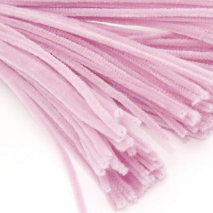 The Crafts Outlet Chenille Stems, Pipe Cleaner, 12-inch (30-cm), 25-pc, Light Pink