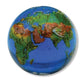 Shasta Visions Blue Earth Marble with Natural Earth Continents, Recycled Glass, 5 with a Pouch, 0.9 Inch Diameter (Pack1)