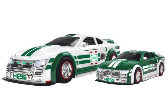 Hess 2025 Stock Car Racers - Limited Edition 2-in-1 Toy Vehicle Set with Lights, Sounds, and Pull-Back Motor for Kids and Collectors Race Car Truck