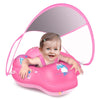 LAYCOL Baby Pool Float with Canopy UPF50+, 5 Point Safety Buckle No Flip Over, Inflatable Toddler Floaties Infant Pool Floats with Double Air