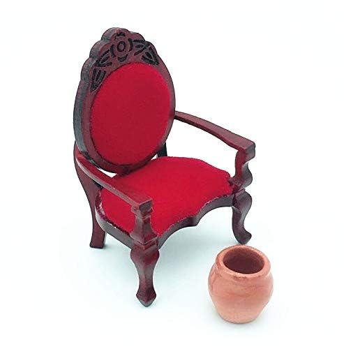 EatingBiting 1:12 Dollhouse Miniature Vintage Retro Single Sofa Chair Furniture for Living Room,Bed Room, Kitchen, Retro Vintage Designed Dolls House