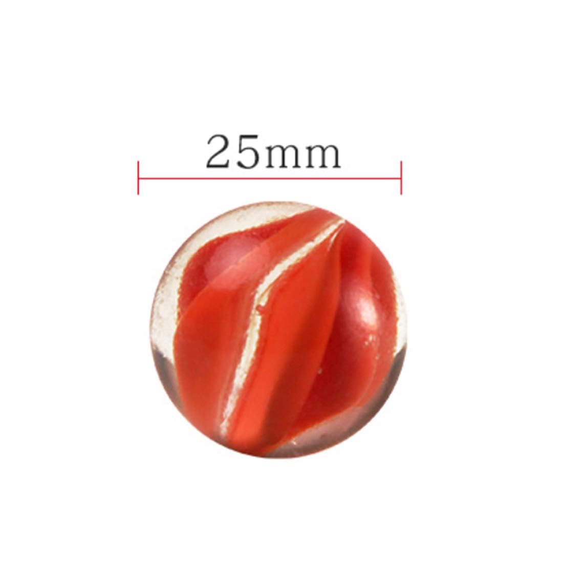 Beauy Girl 30pcs Glass Marbles 1 Inch Player Marbles in Bulk, Cats Eyes Marbles Bulk for Marble Bounce Game, Vase Fillter, Party Favors
