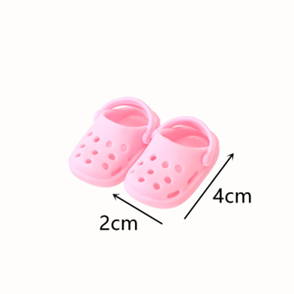 5 Pairs of Doll Shoes Suitable for 17cm Dolls, 5 Colors Suitable for Different Clothing Styles, 17cm Doll Accessories (5 Pcs A)