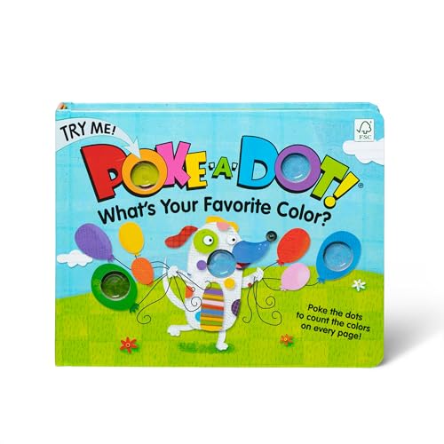 Melissa & Doug Poke-a-Dot! What’s Your Favorite Color? Interactive Children's Board Book with Buttons to Pop, Educational Sensory Toy for Toddlers &