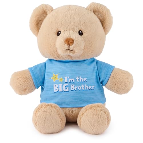 GUND Sustainably Soft “I'm the Big Brother” 12" Bear with T-Shirt, Ages 0+