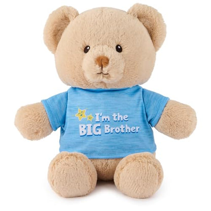 GUND Sustainably Soft “I'm the Big Brother” 12" Bear with T-Shirt, Ages 0+