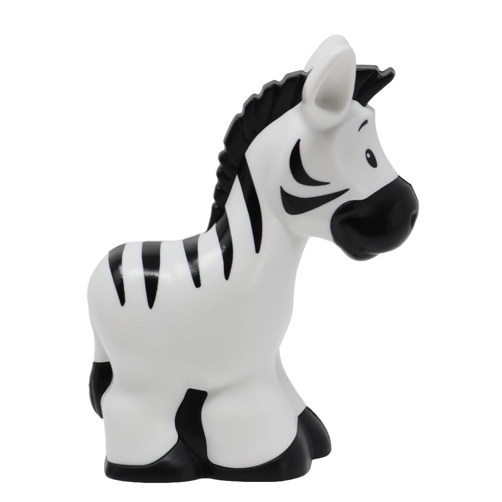 Fisher-Price Replacement Part for Collectible Little People Alphabet Fun Zoo Safari Farm Playset JGR92 - Replacement Letter Z Black and White Zebra