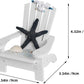 Beach-Themed White Miniature Beach Chair - Nautical Starfish and Seagull Design, Solid Wood Mediterranean Style Dollhouse Decoration, Creative DIY