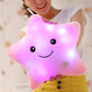 elfishgo Creative Twinkle Glowing Stars Shape Plush Throw Pillow, LED Night Light Pillow Cushions Stuffed Toys Gifts for Kids, Christmas (Pink)