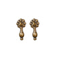 Melody Jane Dollhouse Antique Brass Cabinet Door Drawer Handles 1:12 Miniature