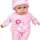 Lissi Dolls - Talking Baby with Feeding Accessories, 13 inches, Pink