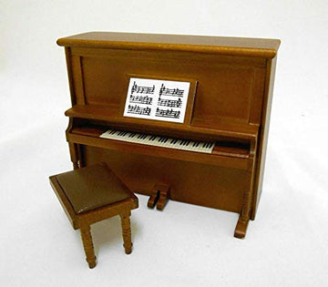 Miniature Upright Piano with Stool Sold at Miniatures