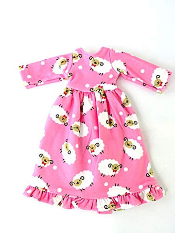American Fashion World Pink Lamb Nightgown Pajamas for 14-Inch Dolls | Premium Quality & Trendy Design