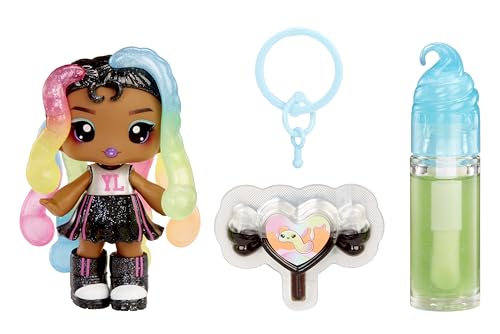 Yummiland Lip Gloss Doll: Sour Sweeties - Sasha Sourworms Includes DIY Lip Gloss + Removable Keychain, Cosmetic Play, Collectible, Ages 4+