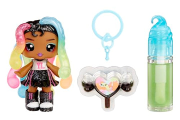 Yummiland Lip Gloss Doll: Sour Sweeties - Sasha Sourworms Includes DIY Lip Gloss + Removable Keychain, Cosmetic Play, Collectible, Ages 4+