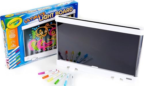 Crayola Ultimate Light Board - White, Kids Drawing Tablet, Gifts for Kids, LED Drawing Board, Sketching Art Projector, Toys for Boys & Girls, 6+