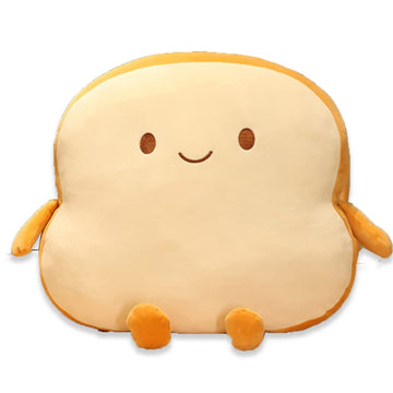 17“Toast Bread Pillow Funny Food Plush Toy Pillows Small Cute Stuffed Plush Toast Sofa Pillow for Kids Adults Gift Home Bed Room Decor (Toast