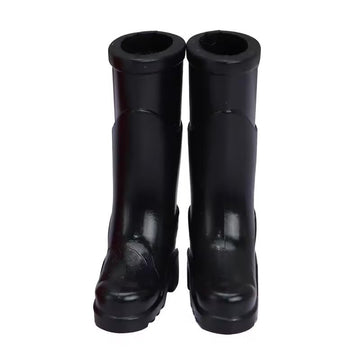 WLngtv 1/12 Miniature Black Rubber Boots Dollhouse Accessories (1.3x0.4x1.4 Inch)