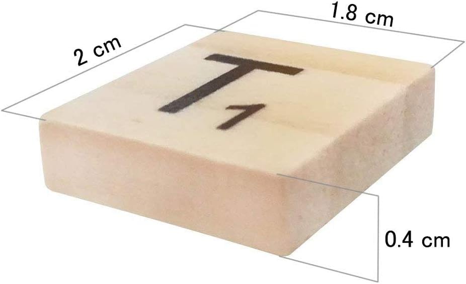 TMEEIHNSS 100Pcs Wooden Alphabet Tiles Replacement Letters for Scrabble Board Games, Wedding Frame and Wall Art (100) (Colorful(Capital Letters))