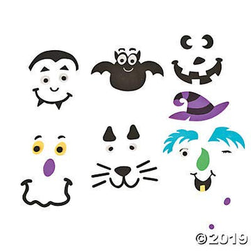 Small Pumpkin Faces Craft Kit - Enough for 12 Pumpkins - Crafts for Kids and Fun Home Activities
