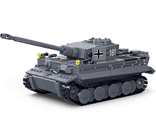 General Jim's Military Brick Building Set - WW2 German Army King Tiger Tank Building Blocks Model Set for Military, World War 2, Military and Brick