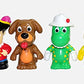 The Wiggles Toys for Toddlers, Kids Music Band Wiggly Figurines 4 Pack Shirley The Unicorn, Captain Feathersword, Dorothy The Dinosaur & Wags The Dog