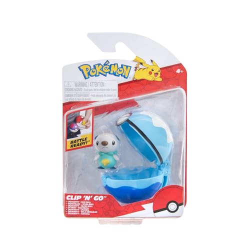 Pokémon PKW4158 Clip 'N' Go Ottaro with Diving Ball Official Set