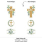 Big Dot of Happiness Baptism Elegant Cross - Religious Party Centerpiece Sticks - Table Toppers - Set of 15