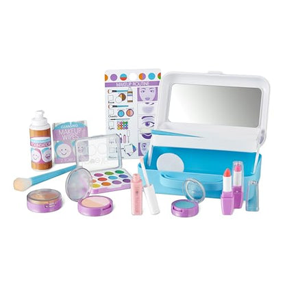 Melissa & Doug Love Your Look Pretend Makeup Kit Play Set - 16 Pieces for Mess-Free Pretend Play (Does NOT Contain Real Cosmetics)