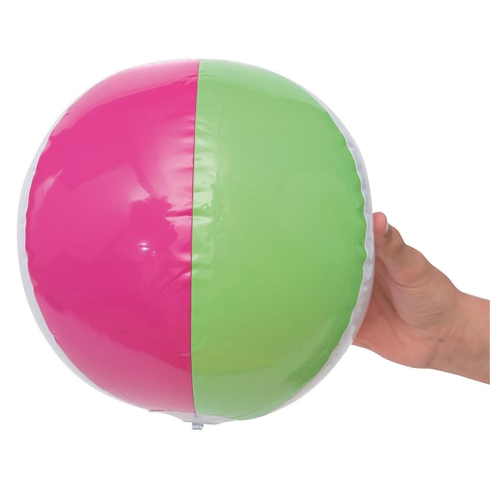 Fun Express - "Brights 14"" Beach Balls for Spring - Toys - Inflates - Beach Balls - Spring - 12 Pieces