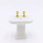 Jili Online 3PCS/Set 1/24 Dollhouse Miniature Decor Porcelain Bathroom Furniture - White