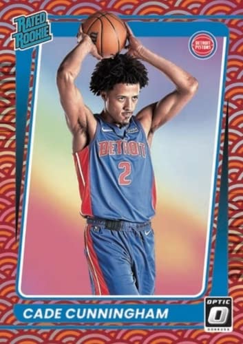 Panini 2021/22 Donruss Optic Basketball NBA Cello Pack with Blue Velocity Parallels - 15 Trading Cards Total