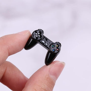 Black Dollhouse Model Gamepad Model Gamepad Dollhouse Wireless Game Controller Decoration 1:12 Decor Accessories