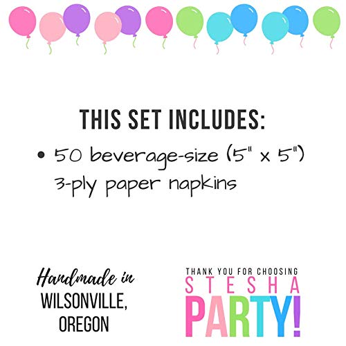 Blue Paper Napkins, Beverage, Drinks, Boy Birthday, Baby Shower, Cocktail, Bridal Shower, Party Supplies, Disposable Tableware, 50 Ct