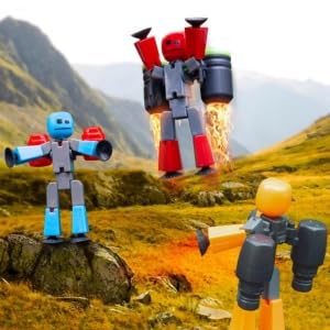 Zing Stikbot Megabots - Blue (Avalanche) Stikbot Poseable Collectible Stop Motion Action Figures and Mega Vehicles