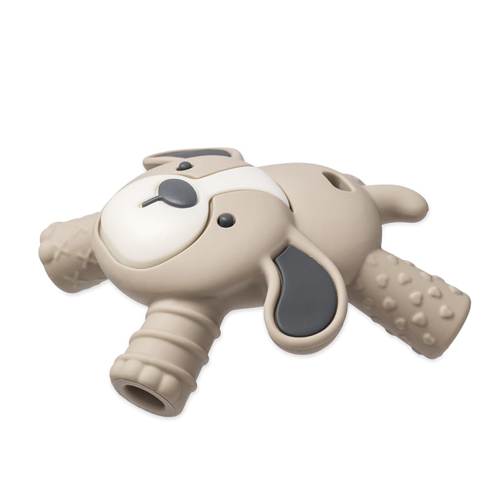 Itzy Ritzy - Ritzy Teether for Molars - Massages Sore Gums & Reaches Back Molars - Silicone Baby Teething Toy with Multiple Textures & Flexible Design