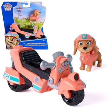 PAW Patrol - Liberty's Rescue Motorcycle with Toy Figure (Basic Vehicle), Authentic Details, Toy Motorcycle for Children from 3 Years