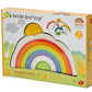 Tender Leaf Toys - Rainbow Tunnel - 7 Pcs Beautiful Wooden Rainbow Stacker - Colorful Rainbow Stacking Toy - Size and Color Recognition - Cognitive