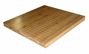 3/4" Reversible Solid Bamboo 19X19 Go Game and 13x13 Quick Game Board