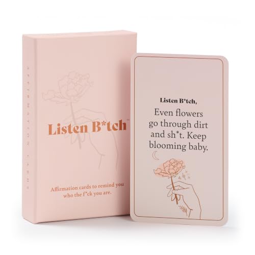 Listen B*tch Affirmation Cards | 50 Sassy Self Love & Encouragement Cards