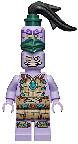 LEGO Ninjago: PoulErik Minifig with 2 Heads, Dagger, and Tribal Shield