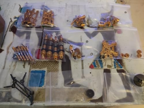 Metal PO Gold Accessories RC Retrofit Kit for Wltoys 144001 144002 124017 124019 144010 RC Car Parts (Gold)