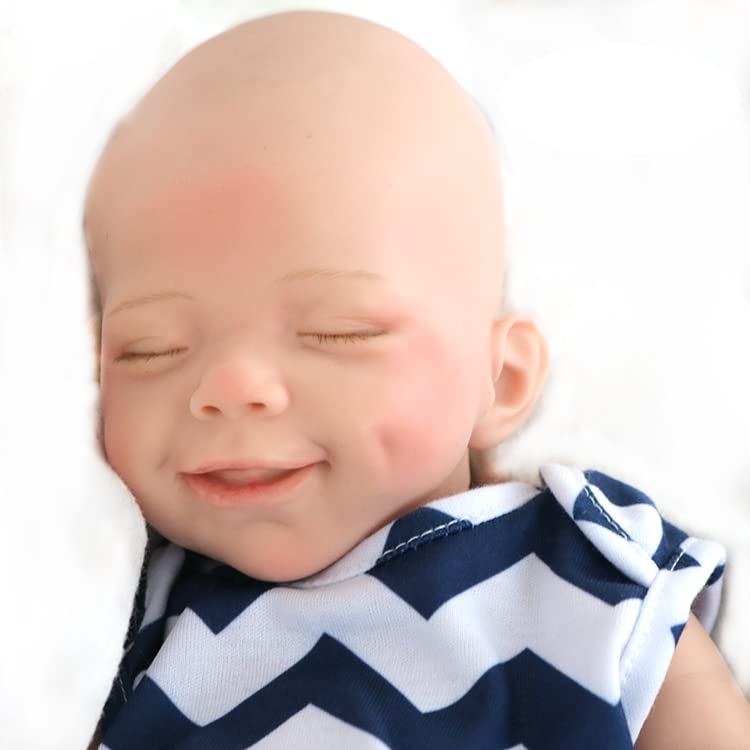 DangTpor 16" Realistic Newborn Silicone Baby Doll - 4.4 Lbs, 3D Painted Skin, Visible Veins, Weighted Sleeping Girl