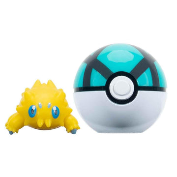 Pokémon PKW3632 - Clip'n'Go Poké Ball - Cotton Cord & Netball, Official Pokéball with 5 cm Figure