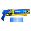Nerf Fortnite Half Tone Hero Blaster, Bonus Code to Unlock Half Tone Hero Wrap in the Game, Break Open Loading, 12 Nerf Elite Darts, Fortnite Gifts
