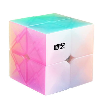 QY Toys Jelly 2x2x2 Speed Cube Stickerless, Transparent