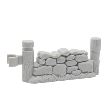 Fisher-Price Replacement Part for Collectible Little People Farm Animals Zoo Safari Playset B8796 - Replacement Gray Rock Wall Fence Posts Piece