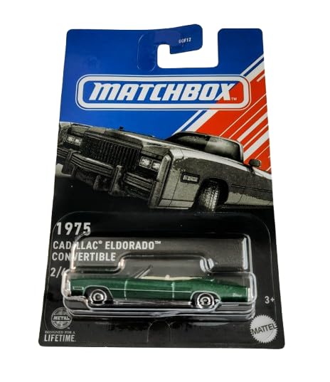 Matchbox 1975 Cadillac Eldorado Convertible, 1:64 Scale, Green, 2/6 Series
