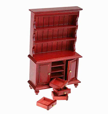 EatingBiting 1:12 Dollhouse Miniature Furniture Wooden Bookcase Sideboard Cabinet Shelf Bookshelf Storage Shelves Organizer Cabinet Storage Shelves