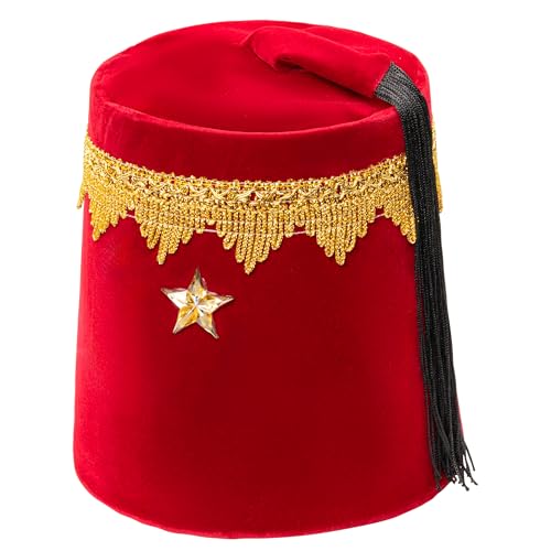 Dress Up America Red Fez Hat - Turkish Costume Hat - Moroccan Tarboosh/Tarboush (Kids)